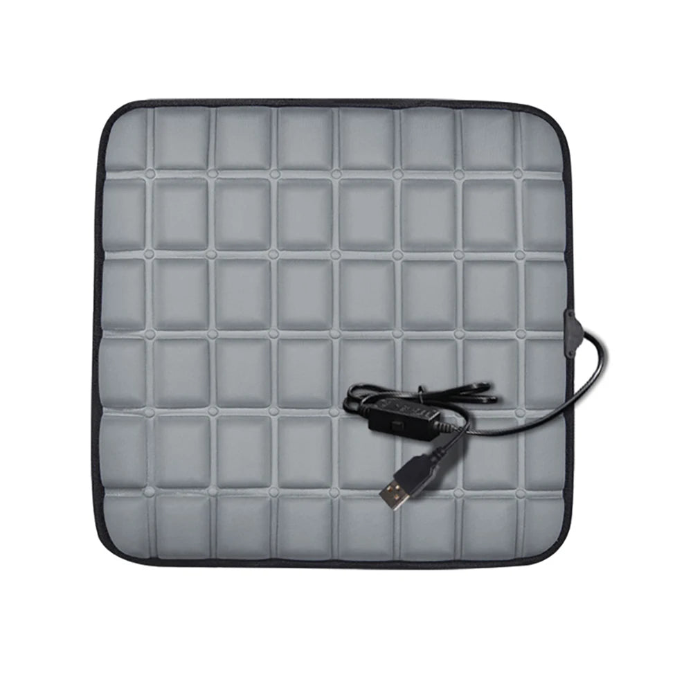 Housse chauffante pour siège de voiture, 5V 12V, 3 vitesses de température, coussinets chauffants électriques 40W, coussin chauffant pour siège de voiture, coussin de siège à chauffage rapide
